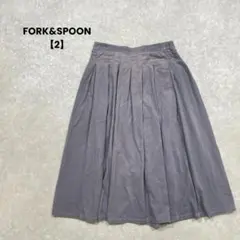 a2109＊FORK&SPOON コーデュロイスカート　くすみパープル【2】