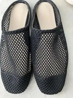 黒 メッシュ スリッポン シップス