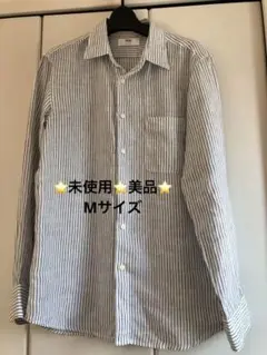 ⭐️未使用⭐️美品⭐️麻100%ユニクロカジュアルシャツ　Ｍ