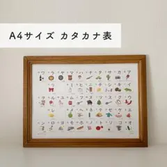 【A4-カタカナ表】A4サイズ あいうえお表 50音表 カタカナ 知育ポスター