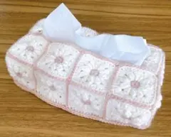 ぷっくりお花の ソフトパックティッシュカバー