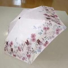 【未使用】クリスタル・ボール 花柄 折りたたみ傘 ピンク 晴雨兼用