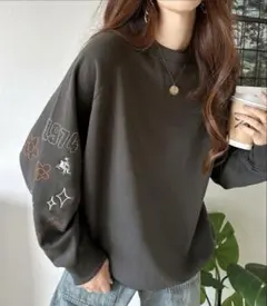 classicalelf ダークグレー オーバーサイズ トレーナー M