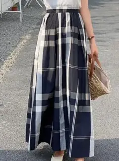 LADYLIKE　大柄チェックロングスカート