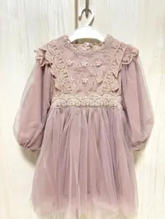 子供　ドレス　ワンピース　結婚式　ピンク　100