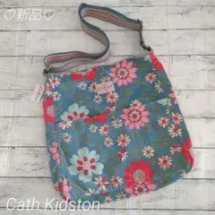 新品♡Cath Kidston♡ベルベットフラワー柄 メッセンジャーバッグ