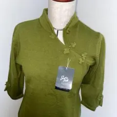 【新品】shall&shallsのチャイナ風ワンピース 緑ver.