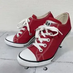 コンバース オールスター ハイヒール スニーカー ハイカット 23cm 赤