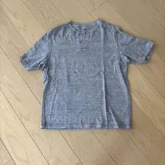 UNIQLO ヘンリーネック Tシャツ M グレー