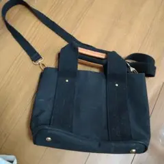 ブラックキャンバスメッセンジャーバッグ