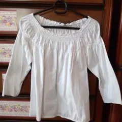 美品‼️COMME CA ISM 綿100% ブラウス ホワイト✨