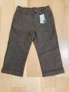 MB mint breeze ヘリンボーン柄ブラウンクロップドパンツ 新品未使用