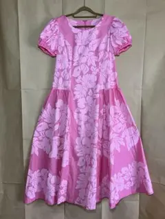 フラダンス 衣装　ムームー　ピンク ハイビスカス　ハワイアン