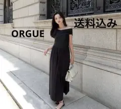 [ORGUE]Strech cross docking dress /黒/S