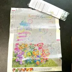 ダイヤモンドアート　ダッフィーフレンズ　30×40 ①