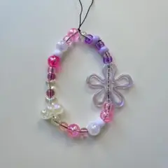 ビーズストラップ　ビーズキーホルダー　Laule'a__beads