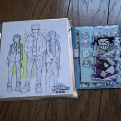 ヒロアカ　原画展　アクリルパズル　色紙　ホークス　常闇くん　耳郎　コンプレス
