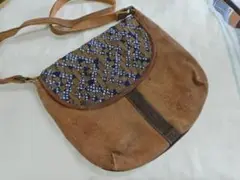 木綿・酒袋のショルダーバッグ・使用済中古品