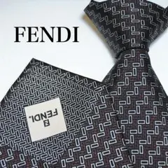 【極美品】 FENDI フェンディ ネクタイ 総柄 ズッカ柄