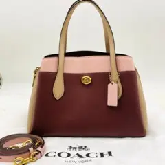 美品✨コーチ ローラキャリーオール 2way ショルダーバッグ カラーブロック