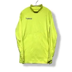 hummel ハイネック長袖 トレーニングウェア Mサイズ 蛍光イエロー