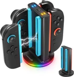 【新品】Fosmon Switch 2 Joycon対応充電スタンド4台同時充電