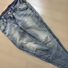 ＲＯＤＥＯダメージ加工 ライトブルーデニムパンツ 27