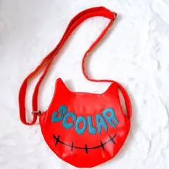 スカラー ネコ ショルダー バッグ 赤 レッド キッズ