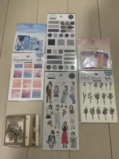 シールセット　花柄　淡い色