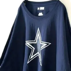 NFL ダラスカウボーイズ Tシャツ 3XL ネイビー 紺色古着