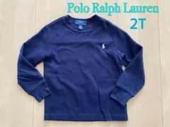 ラルフローレン ワッフルロングスリーブTシャツ ネイビー 2T 90cm