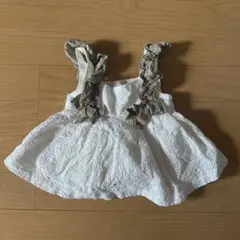 petit main 肩フリルレースチュニック 80