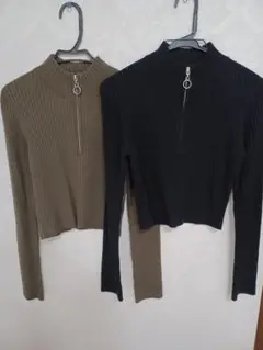 ハイネックニット2色セット
