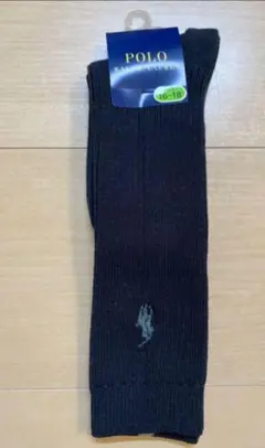 新品　ラルフローレン　黒　ハイソックス　キッズ16-18cm