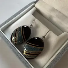 輪島塗 ピアス 染色塗 なか門