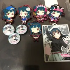 Aqours 5th 小原鞠莉 缶バッジ 70個 ジャージセット 小原鞠莉 グッズまとめセット ラブライブ サンシャイン Aqours