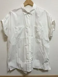 〖匿名配送〗オーバーサイズ ホワイトシャツ 半袖 Lサイズ