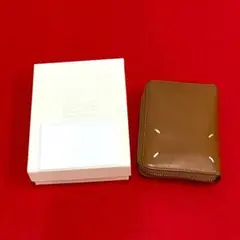 極 美品 保存箱付き メゾンマルジェラ 4ステッチ レザー ラウンドジップ 財布