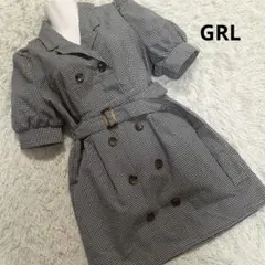 GRL グレイル　ギンガムチェック トレンチワンピース　ミニワンピース
