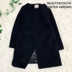BEAUTYu0026YOUTH UNITED ARROWS コート 黒 アンゴラ混