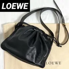 【人気美品✨】 LOEWE ショルダーバッグ アナグラム ナッパレザー ブラック