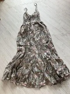 ペイズリー柄マキシキャミワンピース