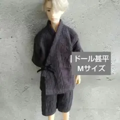 ドール甚平 Mサイズ　服　紫　紅葉つむぎ　六分の一男子図鑑　エイト　リカパパ