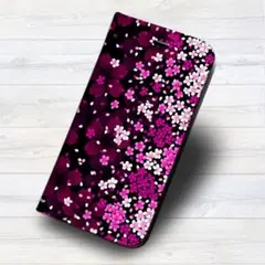iPhone16Pro 手帳型 ケース ★ 零れ桜舞 和柄華 8p
