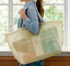 DEAN&DELUCA メッシュトートバッグ イエロー L　新品