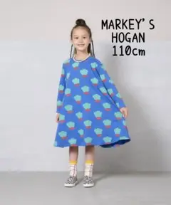 【MARKEY'S HOGAN】キャンディーペーパー長袖ワンピース　110センチ