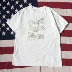 USA製 小鳥アート プリント Tシャツ XL Marjolein Bastin