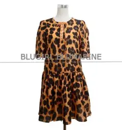 美品 BLUGIRL BLUMARINE シルク ヒョウ柄 フレアワンピース