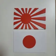日本国旗プレート 2種 各10cm ホワイト×レッド
