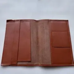 ブックカバー　皮製　茶色　未使用品